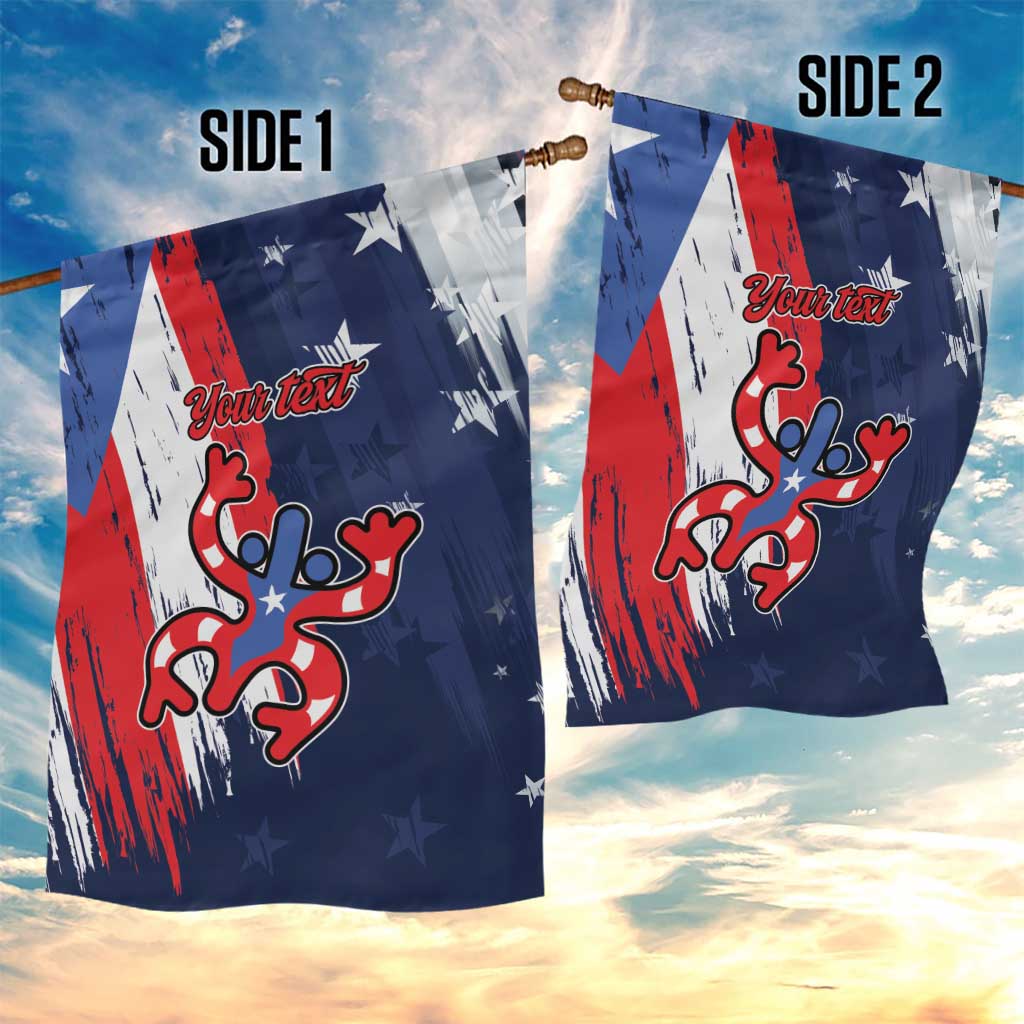 Personalized Puerto Rico American Garden Flag Boricua Taino Frog