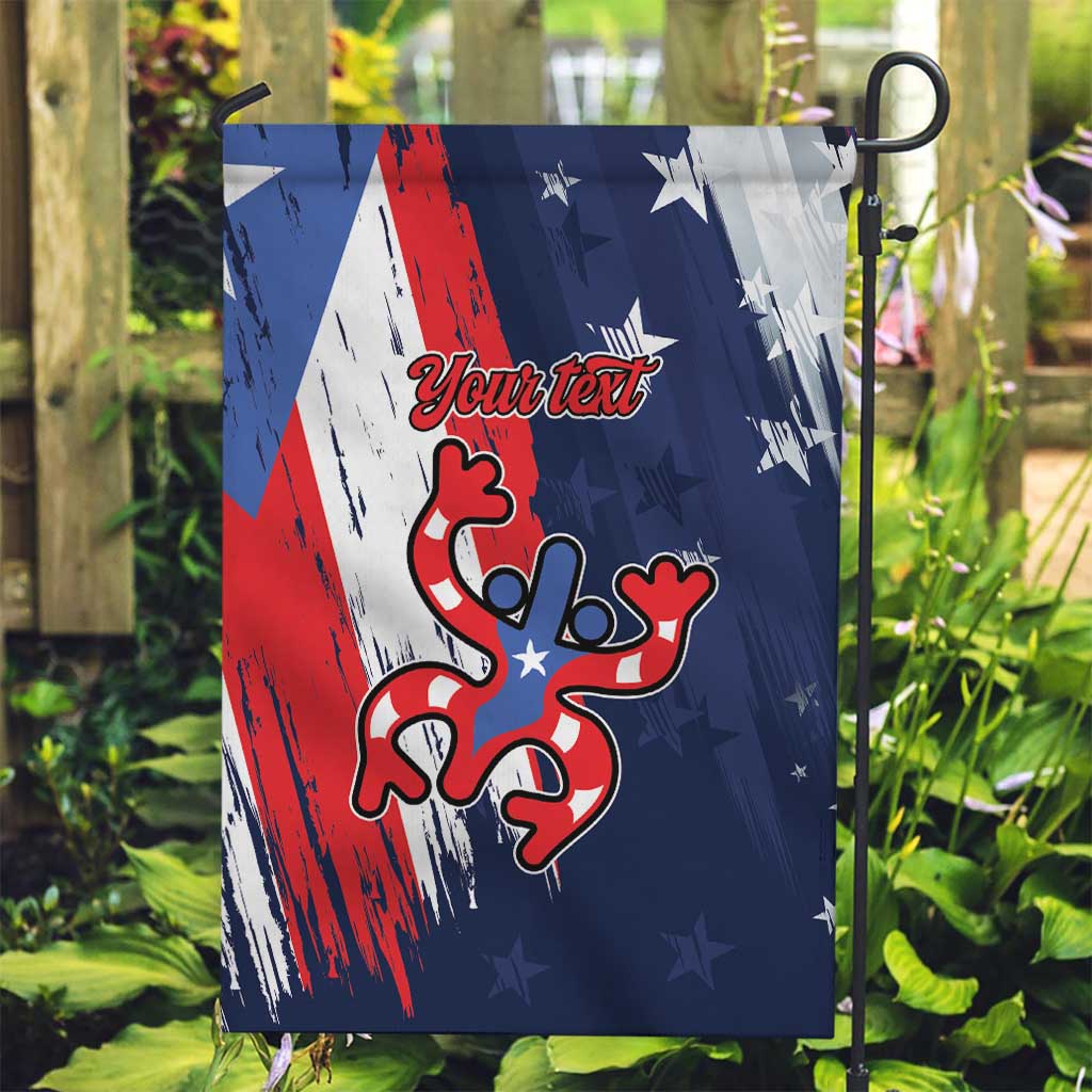 Personalized Puerto Rico American Garden Flag Boricua Taino Frog
