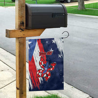 Personalized Puerto Rico American Garden Flag Boricua Taino Frog