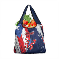 Personalized Puerto Rico American Grocery Bag Boricua Taino Frog