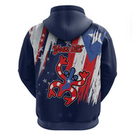 Personalized Puerto Rico American Hoodie Boricua Taino Frog
