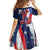 Personalized Puerto Rico American Kid Short Sleeve Dress Boricua Taino Frog