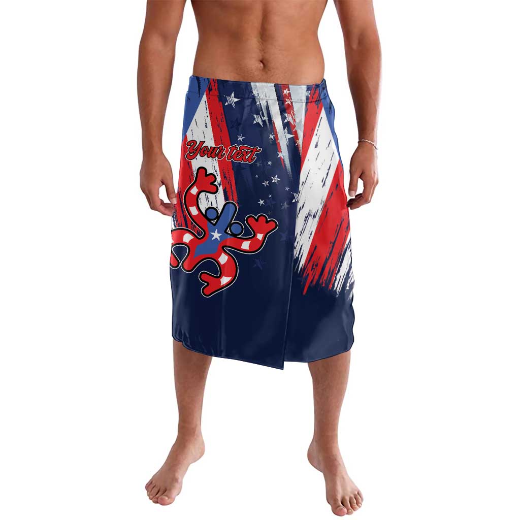 Personalized Puerto Rico American Lavalava Boricua Taino Frog