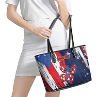 Personalized Puerto Rico American Leather Tote Bag Boricua Taino Frog