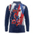Personalized Puerto Rico American Long Sleeve Polo Shirt Boricua Taino Frog