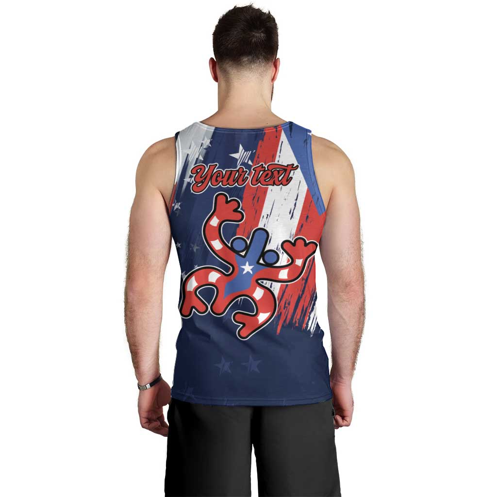 Personalized Puerto Rico American Men Tank Top Boricua Taino Frog