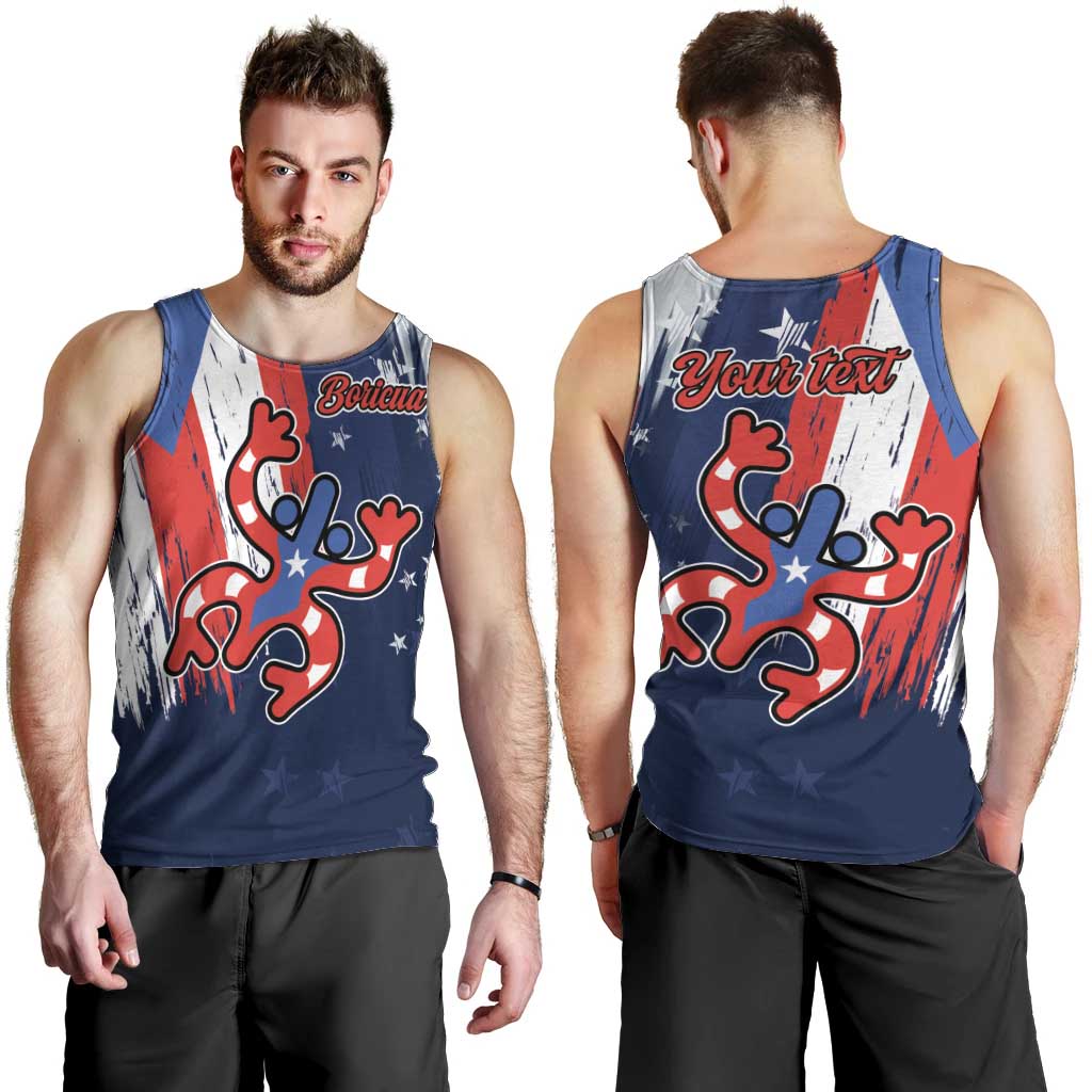 Personalized Puerto Rico American Men Tank Top Boricua Taino Frog