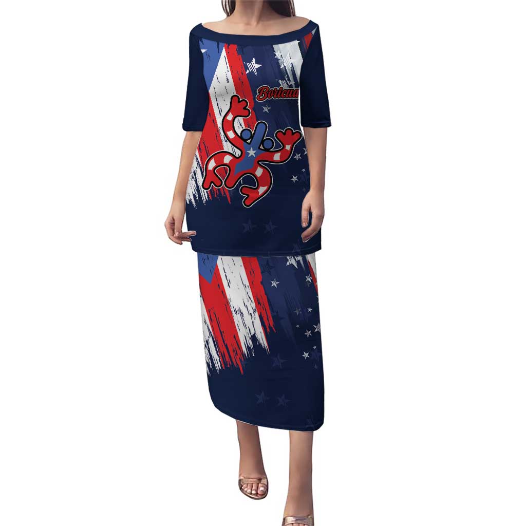 Personalized Puerto Rico American Puletasi Boricua Taino Frog