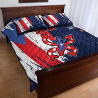 Personalized Puerto Rico American Quilt Bed Set Boricua Taino Frog