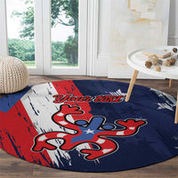 Personalized Puerto Rico American Round Carpet Boricua Taino Frog