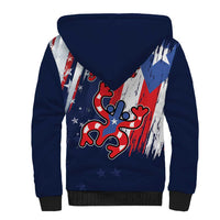 Personalized Puerto Rico American Sherpa Hoodie Boricua Taino Frog
