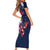 Personalized Puerto Rico American Short Sleeve Bodycon Dress Boricua Taino Frog