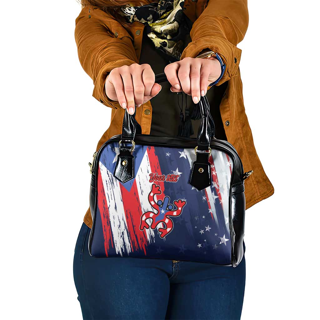 Personalized Puerto Rico American Shoulder Handbag Boricua Taino Frog