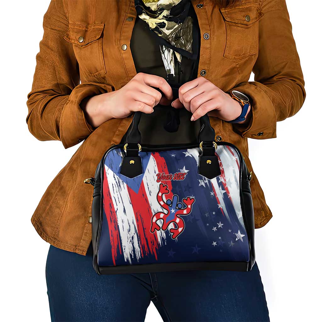 Personalized Puerto Rico American Shoulder Handbag Boricua Taino Frog