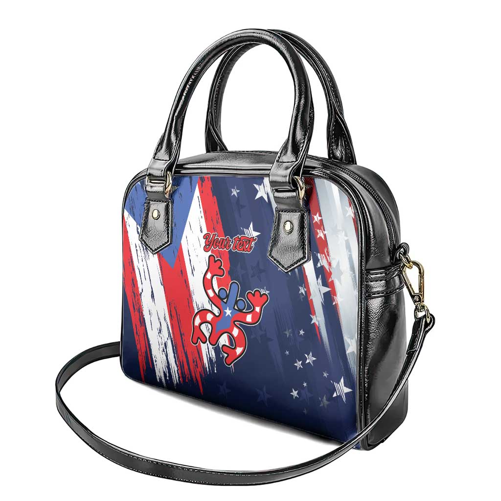 Personalized Puerto Rico American Shoulder Handbag Boricua Taino Frog