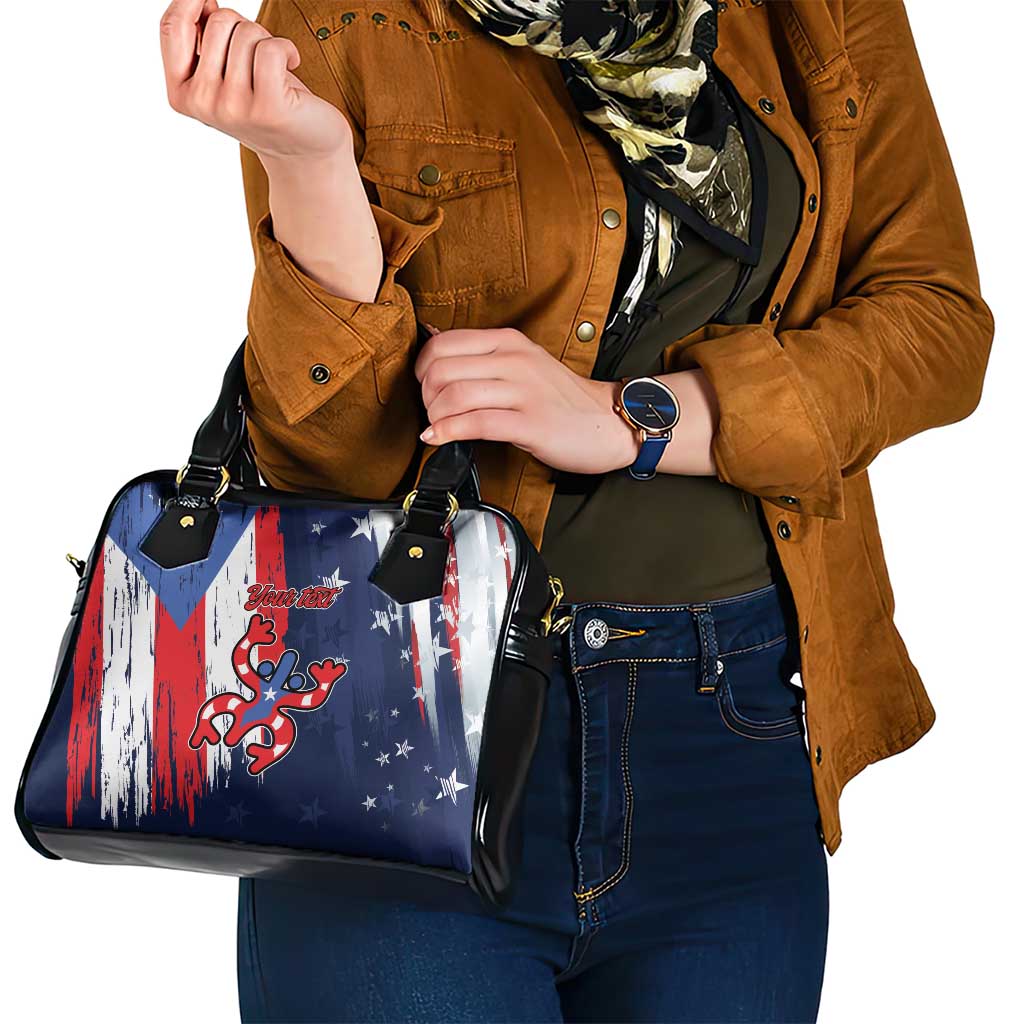 Personalized Puerto Rico American Shoulder Handbag Boricua Taino Frog