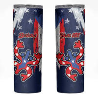 Personalized Puerto Rico American Skinny Tumbler Boricua Taino Frog