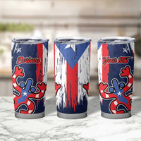 Personalized Puerto Rico American Tumbler Cup Boricua Taino Frog