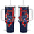 Personalized Puerto Rico American Tumbler With Handle Boricua Taino Frog