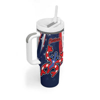 Personalized Puerto Rico American Tumbler With Handle Boricua Taino Frog