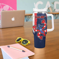 Personalized Puerto Rico American Tumbler With Handle Boricua Taino Frog