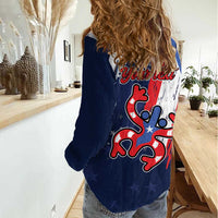 Personalized Puerto Rico American Women Casual Shirt Boricua Taino Frog