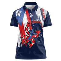 Personalized Puerto Rico American Women Polo Shirt Boricua Taino Frog