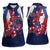 Personalized Puerto Rico American Women Sleeveless Polo Shirt Boricua Taino Frog