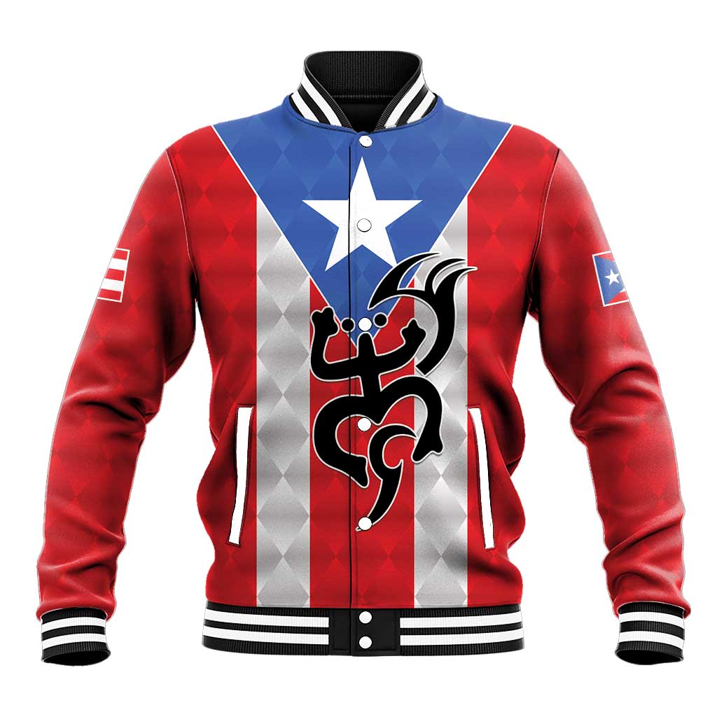 Puerto Rico Football Custom Baseball Jacket Come On El Huracan Azul