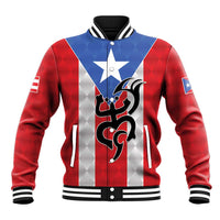 Puerto Rico Football Custom Baseball Jacket Come On El Huracan Azul