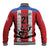 Puerto Rico Football Custom Baseball Jacket Come On El Huracan Azul