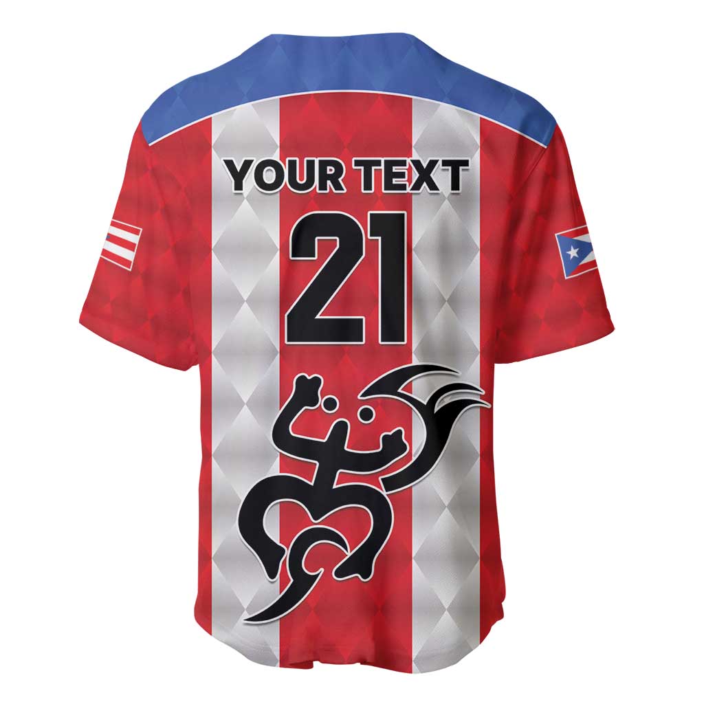 Puerto Rico Football Custom Baseball Jersey Come On El Huracan Azul
