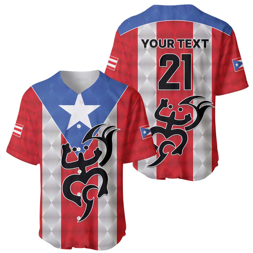 Puerto Rico Football Custom Baseball Jersey Come On El Huracan Azul