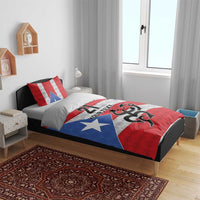 Puerto Rico Football Custom Bedding Set Come On El Huracan Azul