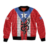 Puerto Rico Football Custom Bomber Jacket Come On El Huracan Azul