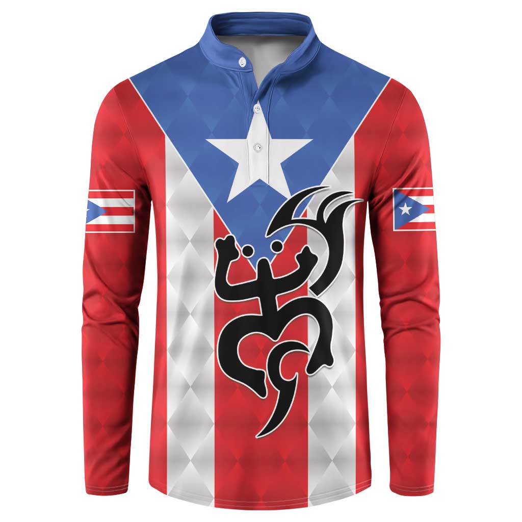Puerto Rico Football Custom Button Sweatshirt Come On El Huracan Azul
