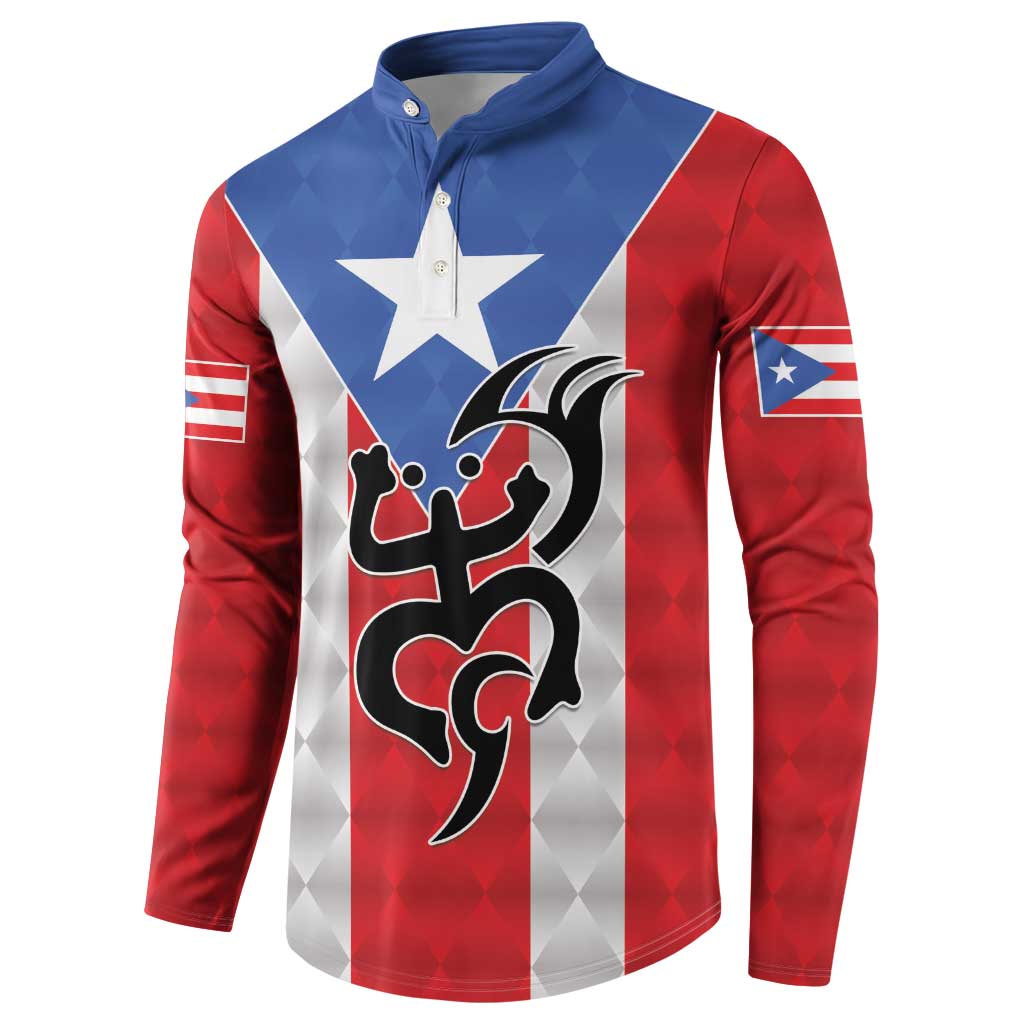 Puerto Rico Football Custom Button Sweatshirt Come On El Huracan Azul