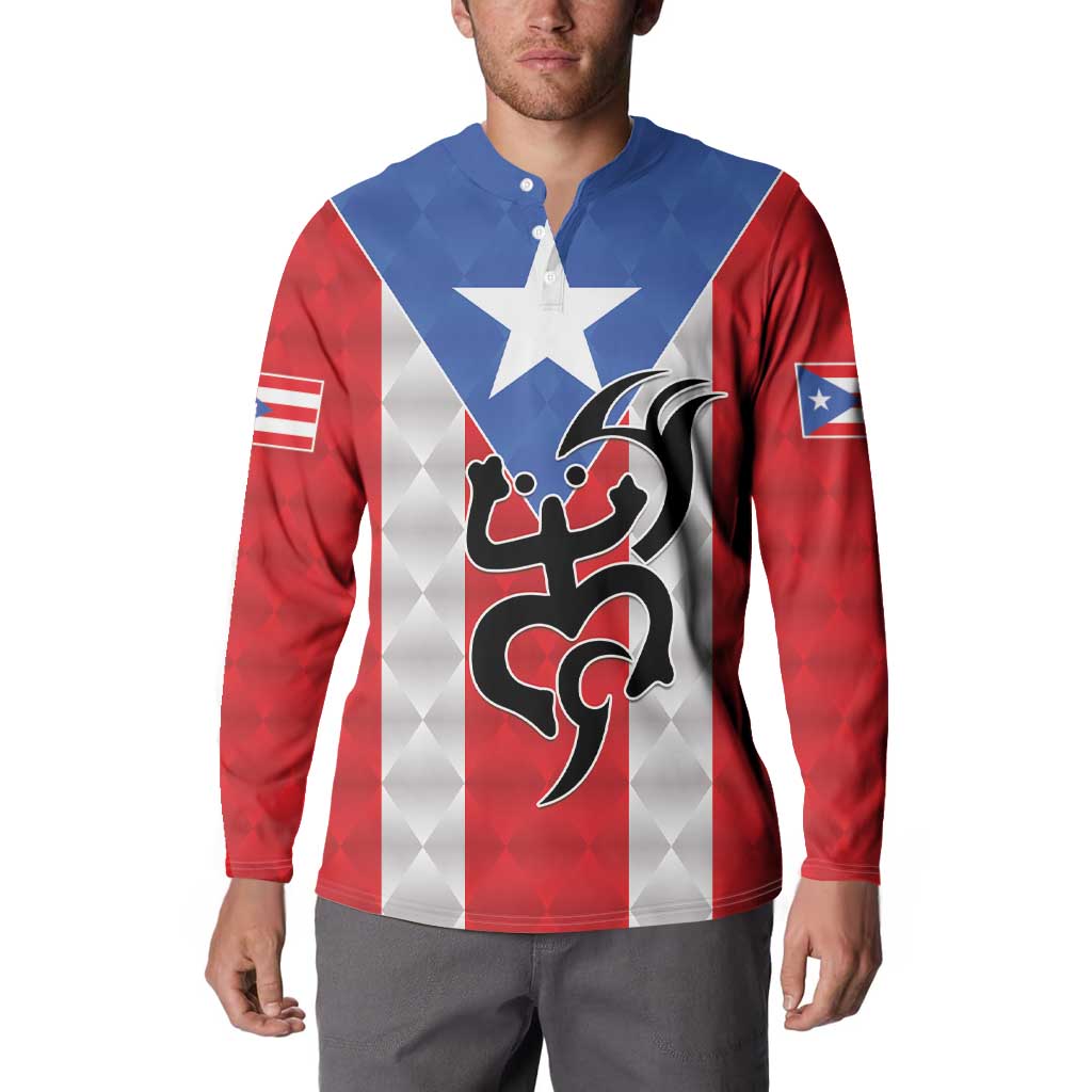 Puerto Rico Football Custom Button Sweatshirt Come On El Huracan Azul