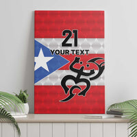 Puerto Rico Football Custom Canvas Wall Art Come On El Huracan Azul
