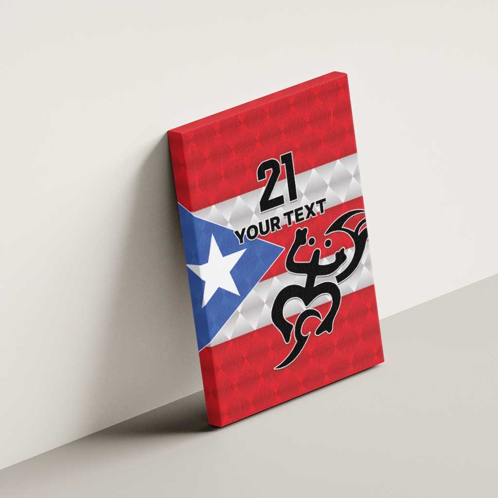 Puerto Rico Football Custom Canvas Wall Art Come On El Huracan Azul