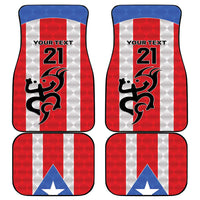 Puerto Rico Football Custom Car Mats Come On El Huracan Azul