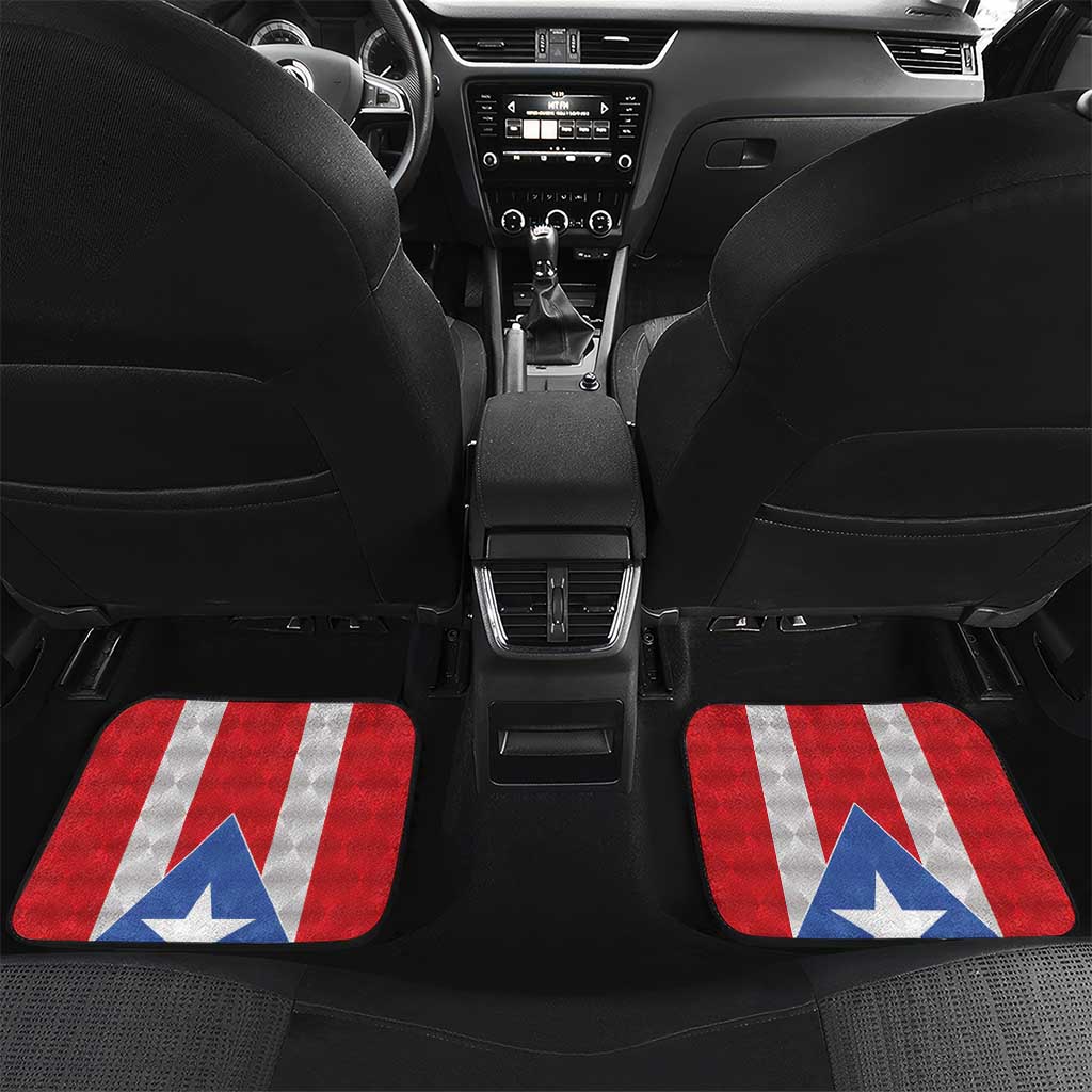 Puerto Rico Football Custom Car Mats Come On El Huracan Azul