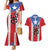 Puerto Rico Football Custom Couples Matching Mermaid Dress and Hawaiian Shirt Come On El Huracan Azul