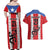 Puerto Rico Football Custom Couples Matching Off Shoulder Maxi Dress and Hawaiian Shirt Come On El Huracan Azul