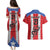 Puerto Rico Football Custom Couples Matching Puletasi and Hawaiian Shirt Come On El Huracan Azul