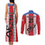 Puerto Rico Football Custom Couples Matching Tank Maxi Dress and Long Sleeve Button Shirt Come On El Huracan Azul