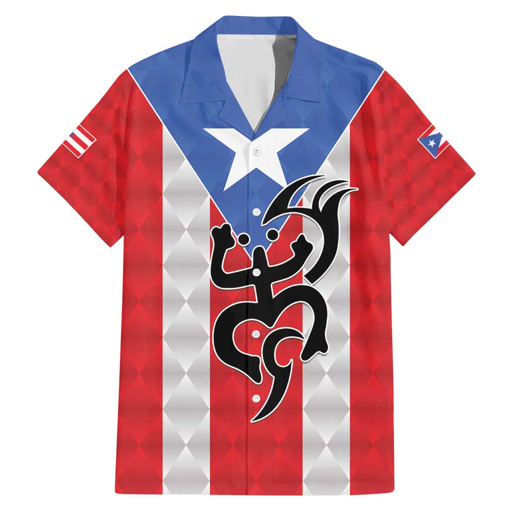 Puerto Rico Football Custom Family Matching Mermaid Dress and Hawaiian Shirt Come On El Huracan Azul