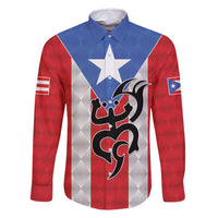 Puerto Rico Football Custom Family Matching Mermaid Dress and Hawaiian Shirt Come On El Huracan Azul