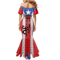 Puerto Rico Football Custom Family Matching Mermaid Dress and Hawaiian Shirt Come On El Huracan Azul