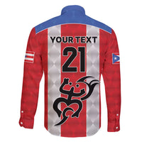 Puerto Rico Football Custom Family Matching Puletasi and Hawaiian Shirt Come On El Huracan Azul